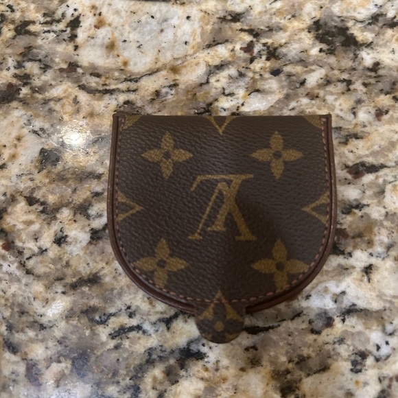 Louis Vuitton Monogram Portemonnaie Cuvette Coin Case Brown M61960 Authentic - Picture 1 of 9